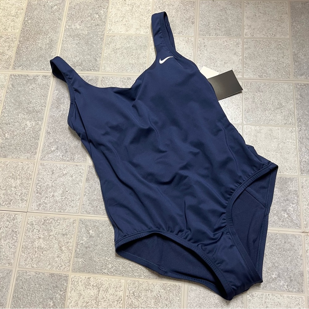 NWT Nike U-Back One Piece Midnight Navy Blue Swimsuit